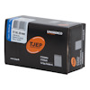 Kartong med etikett "TJEP ST-50, 20 mm, 3,000 stk./pcs." från Unimerco Fastening Systems.