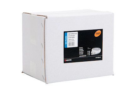 Vit kartongförpackning med etikett som visar glödlampor. Text på etiketten: "TDP CP071 K45S, LED lamps, 10 pcs, 5.5W".