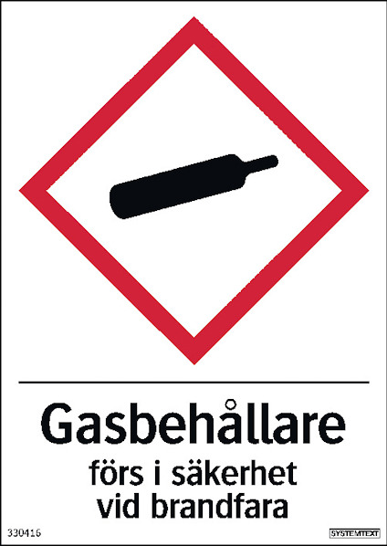 SKYLT GASBEHÅLLARE 105X148 MAGNET