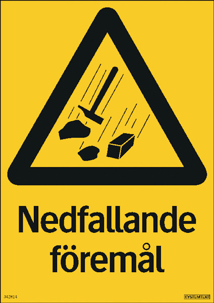 SKYLT NEDFALLANDE FÖREM. 210X297 PL