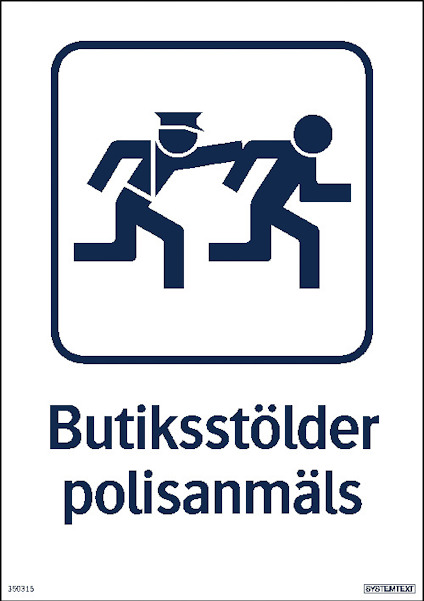 SKYLT BUTIKSSTÖLDER 148X210 DE