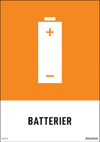 SKYLT BATTERIER 148X210 DE