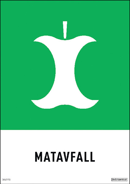 SKYLT MATAVFALL 148X210 DE