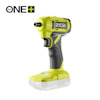 Skruvdragare i grön och svart med texten "RYOBI" på sidan. En logotyp med "18V ONE+" finns i det övre vänstra hörnet.