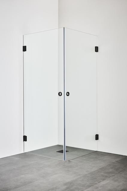 DUSCHHÖRN INFINITY SVART 80X100