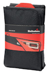 Svart och röd väska med texten "Hultafors Spirit Level Bag" och företagslogotyp.