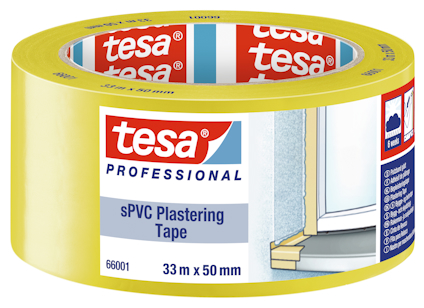 BYGGTEJP SPVC 66001 TESA GUL 33MX50MM