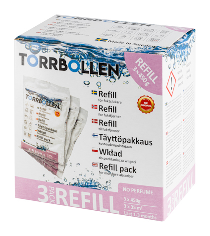 REFILL FÖR FUKTSLUKARE TORRBOLLEN 3-PACK