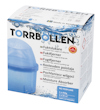 Förpackning med texten "TORRBOLLEN", visar en blå behållare och marknadsförs som fuktslukare.