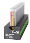 STIFT LUNA GRAFIT, RÖD, GUL 2,8 X 125MM DISPLAY