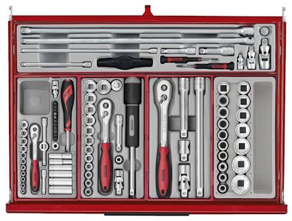 VERKTYGSSET 628 DELAR TENG TOOLS RÖD 26 TUM