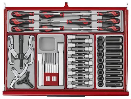 VERKTYGSSET 628 DELAR TENG TOOLS RÖD 26 TUM
