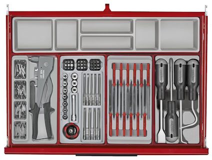 VERKTYGSSET 628 DELAR TENG TOOLS RÖD 26 TUM