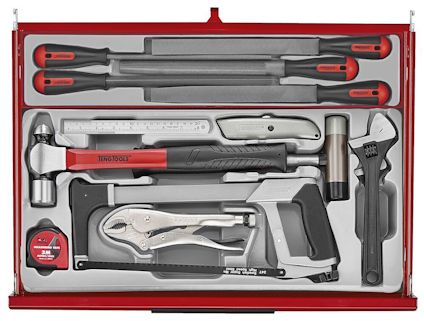 VERKTYGSSET 628 DELAR TENG TOOLS RÖD 26 TUM
