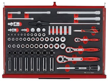 VERKTYGSSET 335 DELAR TENG TOOLS RÖD 26 TUM FOAM