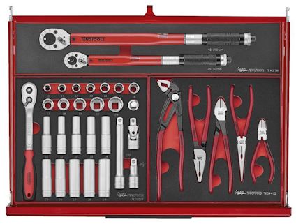 VERKTYGSSET 418 DELAR TENG TOOLS RÖD 26 TUM FOAM