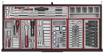 VERKTYGSSET 1008 DELAR TENG TOOLS SVART 37 TUM
