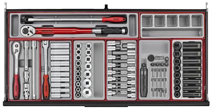 VERKTYGSSET 1008 DELAR TENG TOOLS SVART 37 TUM