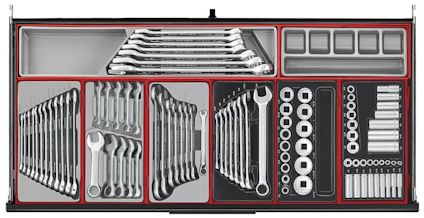 VERKTYGSSET 1008 DELAR TENG TOOLS SVART 37 TUM