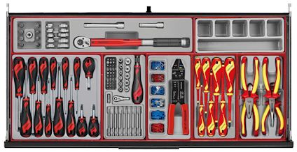 VERKTYGSSET 1008 DELAR TENG TOOLS SVART 37 TUM