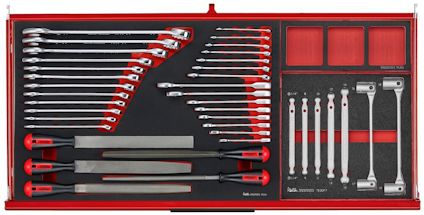 VERKTYGSSET 637 DELAR TENG TOOLS RÖD 37 TUM FOAM