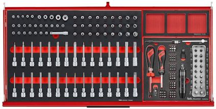 VERKTYGSSET 637 DELAR TENG TOOLS RÖD 37 TUM FOAM