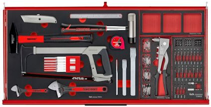 VERKTYGSSET 637 DELAR TENG TOOLS RÖD 37 TUM FOAM