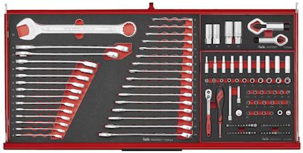 VERKTYGSSET 513 DELAR TENG TOOLS RÖD 37 TUM FOAM