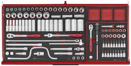 VERKTYGSSET 513 DELAR TENG TOOLS RÖD 37 TUM FOAM