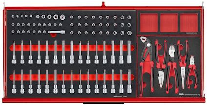 VERKTYGSSET 513 DELAR TENG TOOLS RÖD 37 TUM FOAM