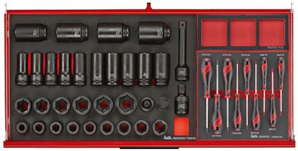 VERKTYGSSET 513 DELAR TENG TOOLS RÖD 37 TUM FOAM