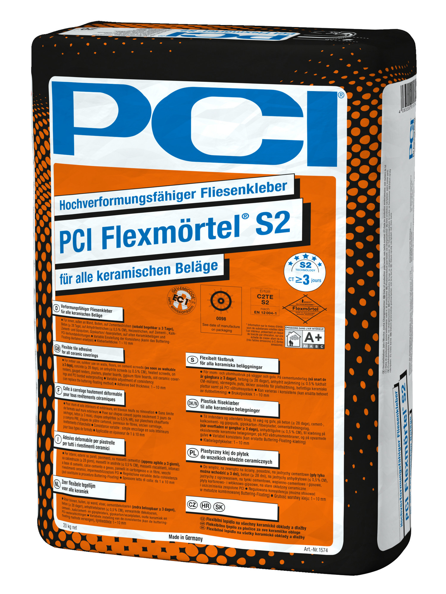 FÄSTMASSA PCI FLEXMÖRTEL S2 20 KG - PCI