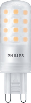 LED-lampa med frostad yta och flera synliga dioder. Märkt med "PHILIPS".
