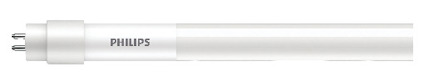 Vitt LED-lysrör med två stift och texten "PHILIPS" tryckt på sidan.
