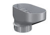 RENSTRATT RT TILL STUPRÖR PLAST SILVERMET. 045 =100MM