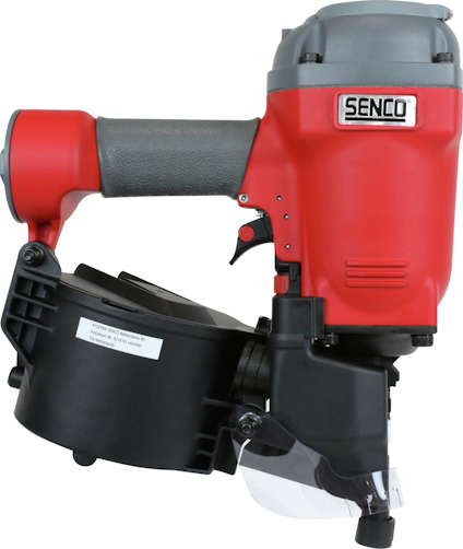 Spikpistol från Senco med röd och svart design.