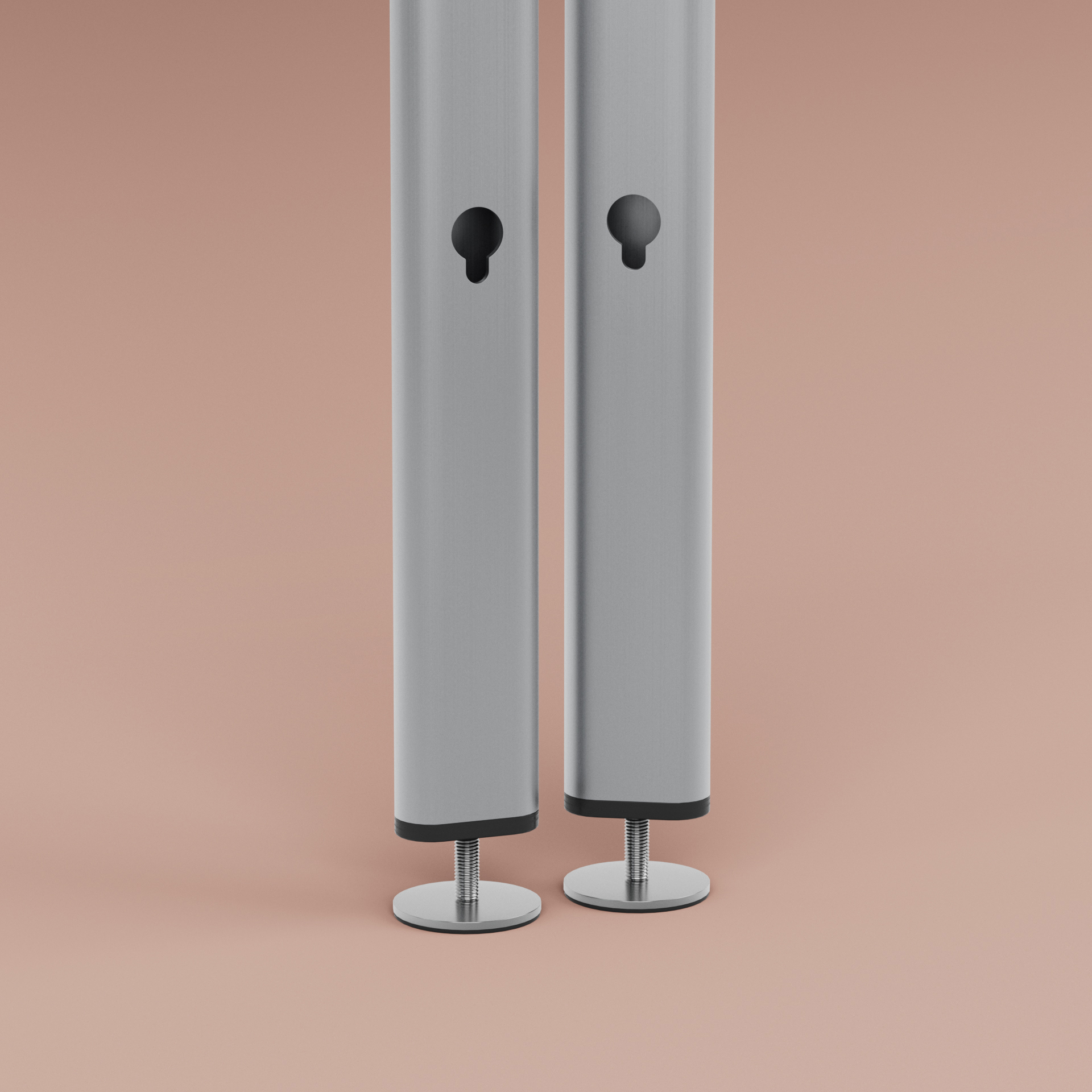 GAVELBENPAR SHOJI ALU STÄLLBAR FOT 2380X40X20 - 