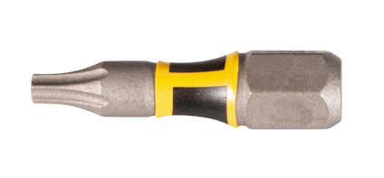 Bit med torx-formad spets och gul-svart markering på skaftet.