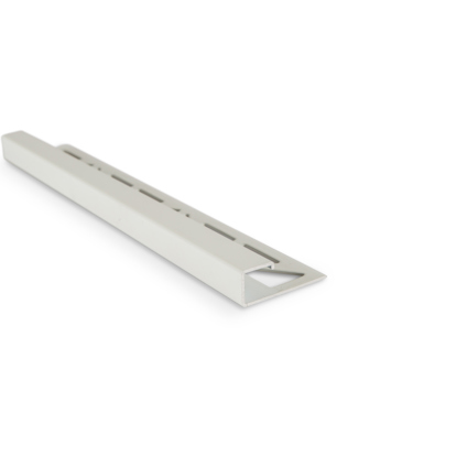 KAKELLIST KVADRAT ALU. VIT 11MM 2,5M