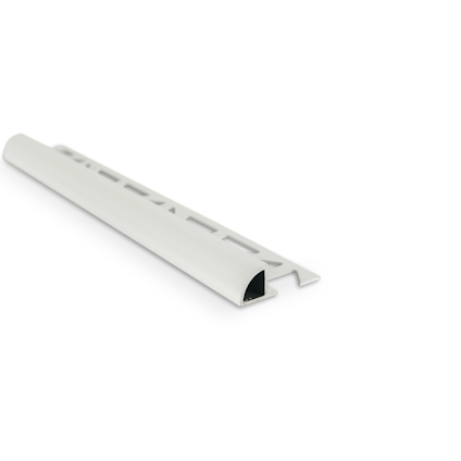 KAKELLIST KVARTSRUND ALU. VIT 12,5MM 2,5M
