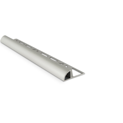 KAKELLIST KVARTSRUND ALU. SILVERELOXERAD MATT 6MM 2,5M