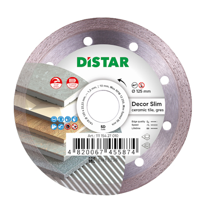DIAMANTKLINGA Ø125, 22,23MM, DECOR SLIM