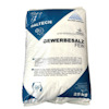Vit säck med texten "SALTECH" och "GEWERBESALZ FEIN", innehåller 25 kg salt.