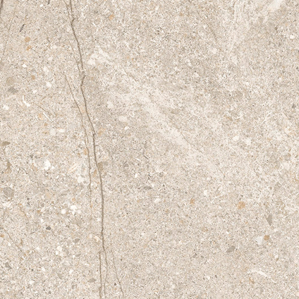 Granitkeramik med ljust beige och grått, subtila mönster och naturliga variationer.