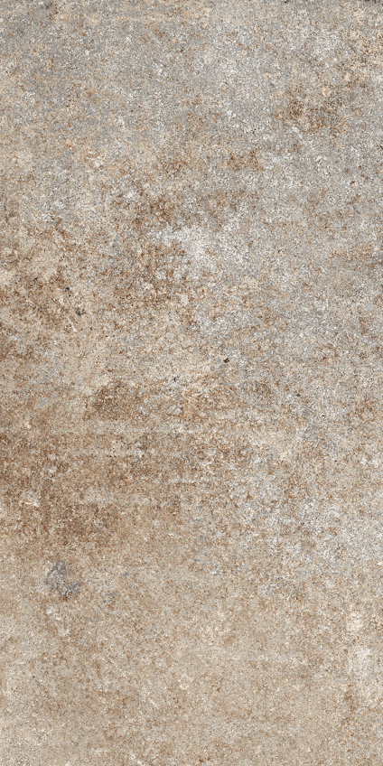 Rektangulär granitkeramikplatta med en yta i beige och gråa toner, texturerad för att efterlikna natursten.