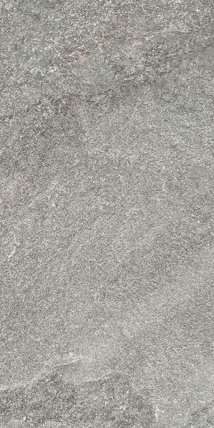 Rektangulär kakelplatta i mörkgrå nyans med stenliknande textur.