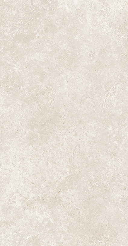 Ljusbeige granitkeramikplatta med subtila mönster och textur.