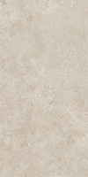 En ljusgrå, marmorerad granitkeramikplatta med subtila vita och beige nyanser.