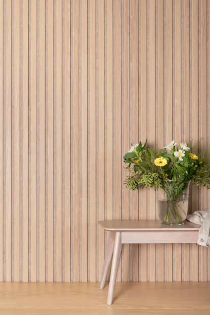 VÄGGPANEL RIBWALL EK RAW BLOND