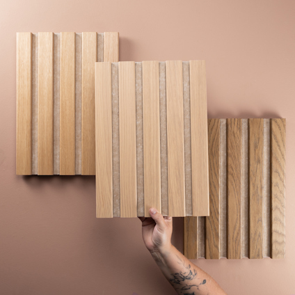 VÄGGPANEL RIBWALL EK RAW BLOND